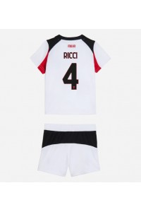 AC Milan Samuele Ricci #4 Babytruitje Uit tenue Kind 2025-26 Korte Mouw (+ Korte broeken)